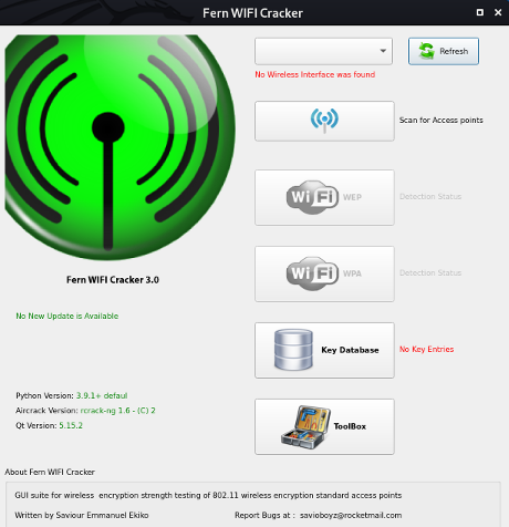 Download screen for Fern Wi-Fi cracker